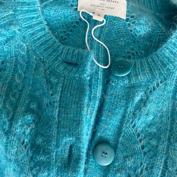 Women's Blue Sezane Sweater - Picture 3 of 5